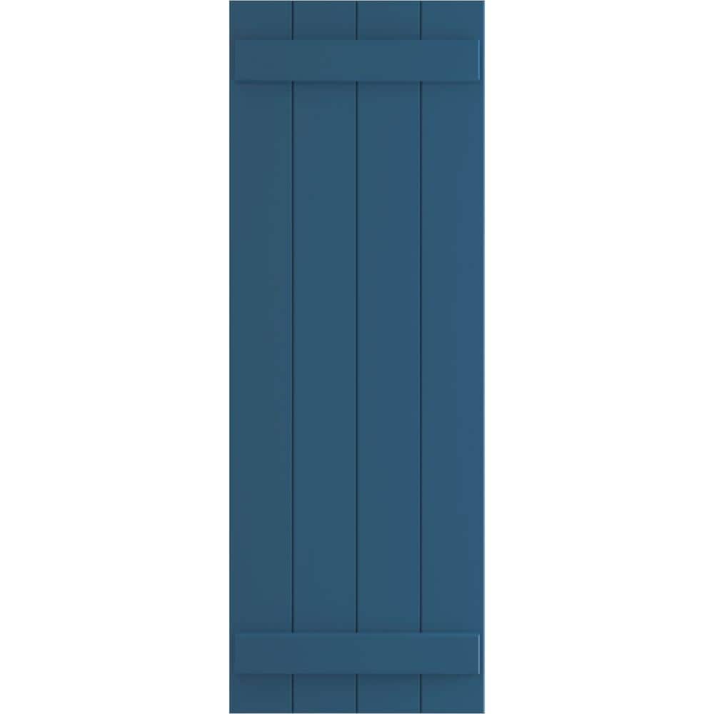 21-1/2 in. x 53 in. True Fit PVC Four Board Joined Board and Batten Shutters Pair in Sojourn Blue price history on PriceWatchPro