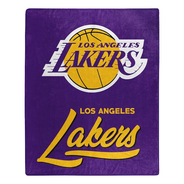 THE NORTHWEST GROUP NBA Lakers Signature Raschel Purple Throw Blanket