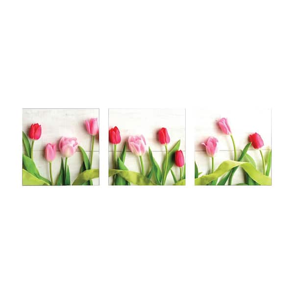 WallPops Pink Hello Tulips 3D Foam Wall Art