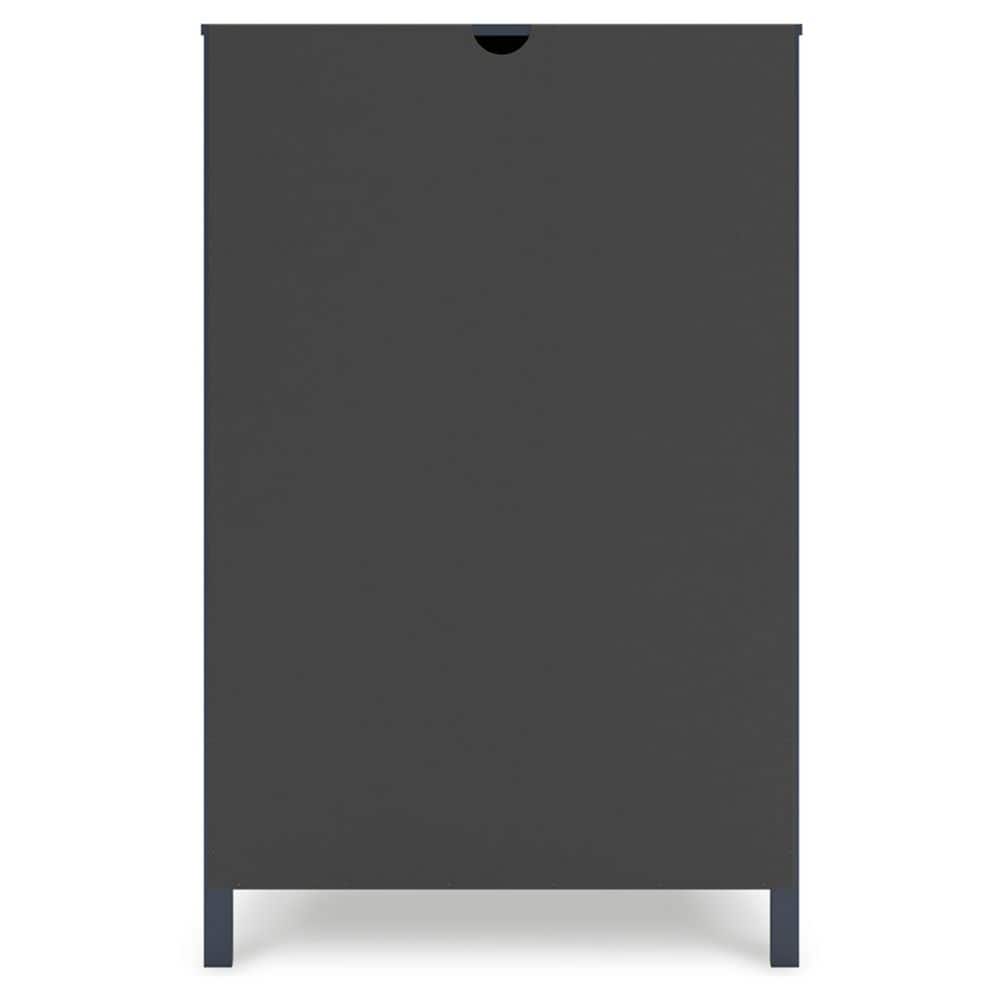 Navy Blue Transitional 5-Drawer Tall Dresser with Levelers