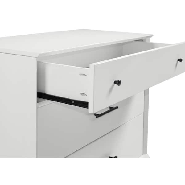 Camaflexi Mid-Century 3-Drawer White Dresser 36 in. x 36 in. x 18