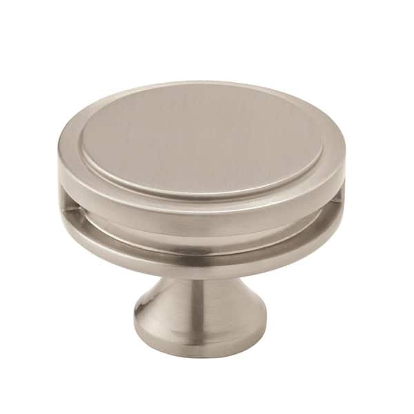 Amerock Oberon 1-3/4 in. (44mm) Modern Satin Nickel Round Cabinet Knob