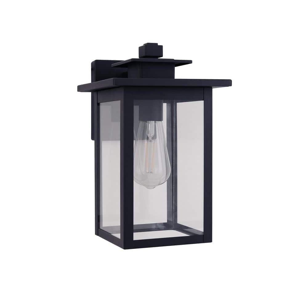 Rock Creek 12 in. Black Finish Indoor/Outdoor Hardwire Wall Lantern Sconce w/ No Bulbs Included price history on PriceWatchPro