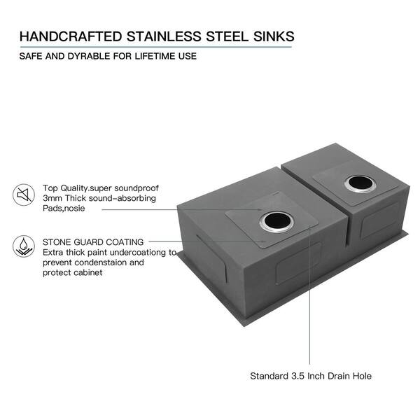Have a question about Sarlai 33 in. Low-Divide Undermount Double