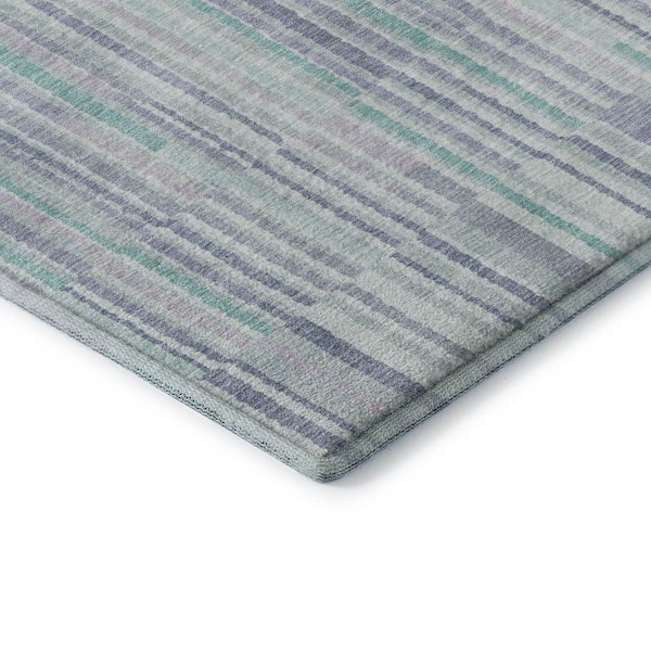 Mayfield Premium Machine Washable Abstract AMF2102 Mint 8 ft. x 10 ft. Area Rug