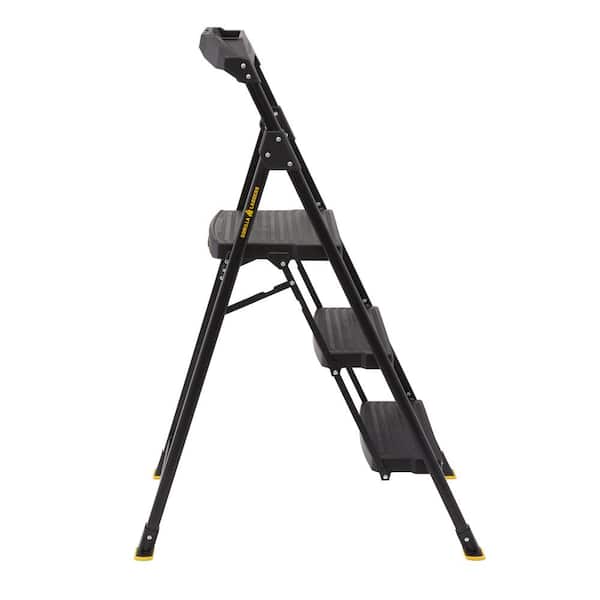 Gorilla Ladders 3 Step Pro Grade Steel Step Stool 300 lbs. Load Capacity Type IA Duty Rating 9ft. Reach Height GLHD 3 The Home Depot