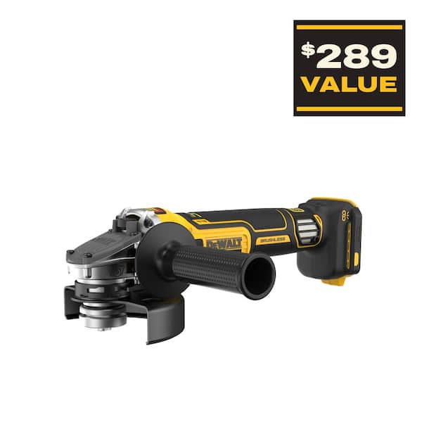 20-Volts Max XR Brushless Cordless 4-1/2 in. 5 in. Variable Speed Angle Grinder with Slide Switch (Tool Only)