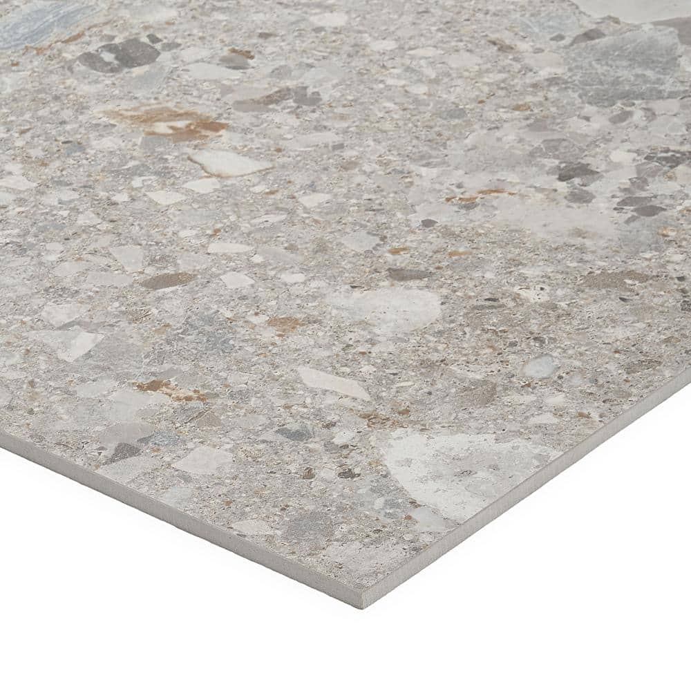 Venitia Matte Gray Porcelain 24" x 24" Floor and Wall Tile
