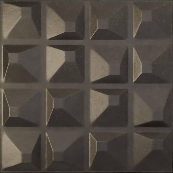 Ekena Millwork 19 5/8 in. x 19 5/8 in. Tristan EnduraWall Decorative 3D Wall Panel, Weathered Steel (Covers 2.67 Sq. Ft.)