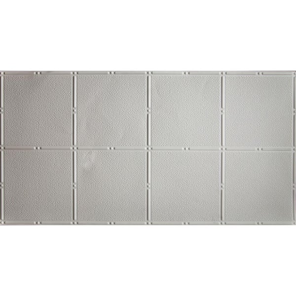 Global Specialty Products 2 ft. x 4 ft. Glue Up Tin Ceiling Tile in Matte White