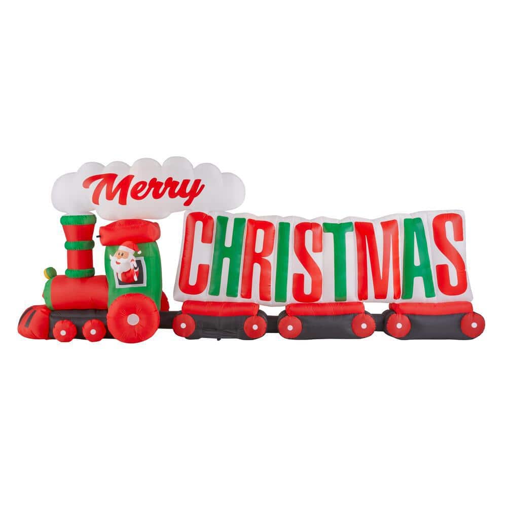 6.33 ft. Inflatable Merry Christmas Train