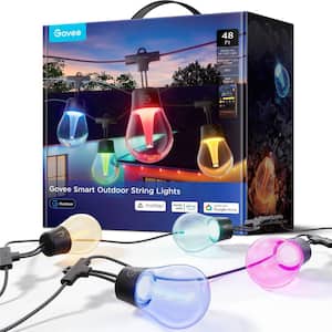 RGBIC 15 Light 48 ft. Outdoor Plug-in Integrated LED Edison String-Light