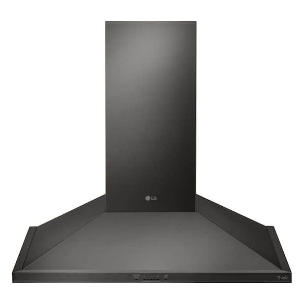 LG 30 in. Smart Wall Mount Range Hood with LED Lighting in Black Stainless  Steel HCED3015D - The Home Depot