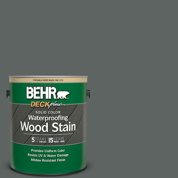 BEHR DECKplus 1 gal. #BXC-41 Charcoal Solid Color Waterproofing Exterior Wood Stain