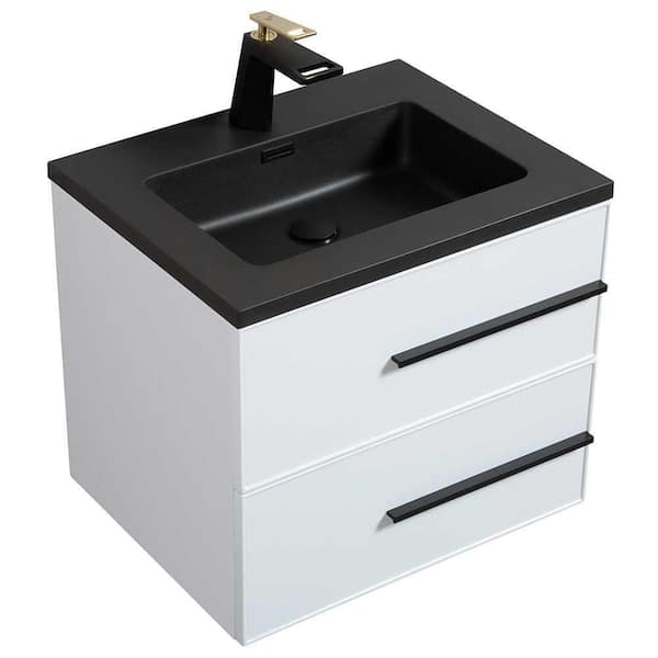 George William Cabinetry Caldwell 23.6 in. W x 18.9 in. D. x 20.7 in. H Bathroom Cabinet Floor-standing MDF Bathroom Vanity Washbasin Combination