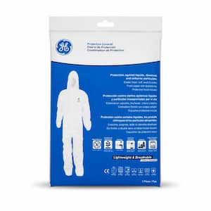 GE XL Microporous Protective Coveralls w/ Hood and Boots-GW903XL