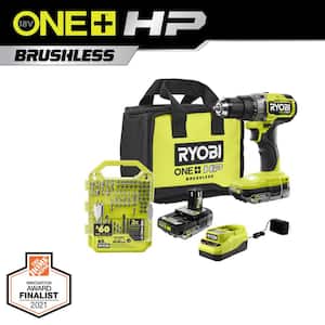 ONE+ HP 18V Brushless Cordless 1/2 in. Drill/Driver Kit w/(2) Batteries, Charger, Bag, & Drill and Drive Kit (65-Piece)