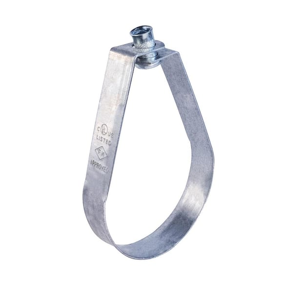 The Plumber's Choice 2 in. Swivel Loop Hanger for Vertical Pipe Support, Galvanized Steel