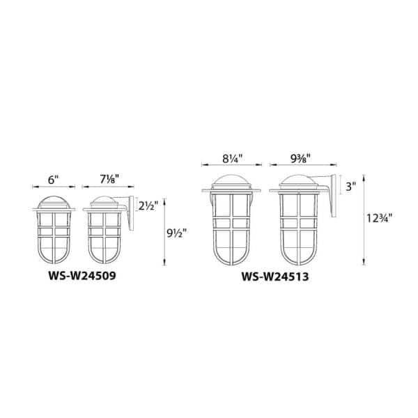Steampunk 9 in. Black Integrated LED Outdoor Wall Sconce, 3000K