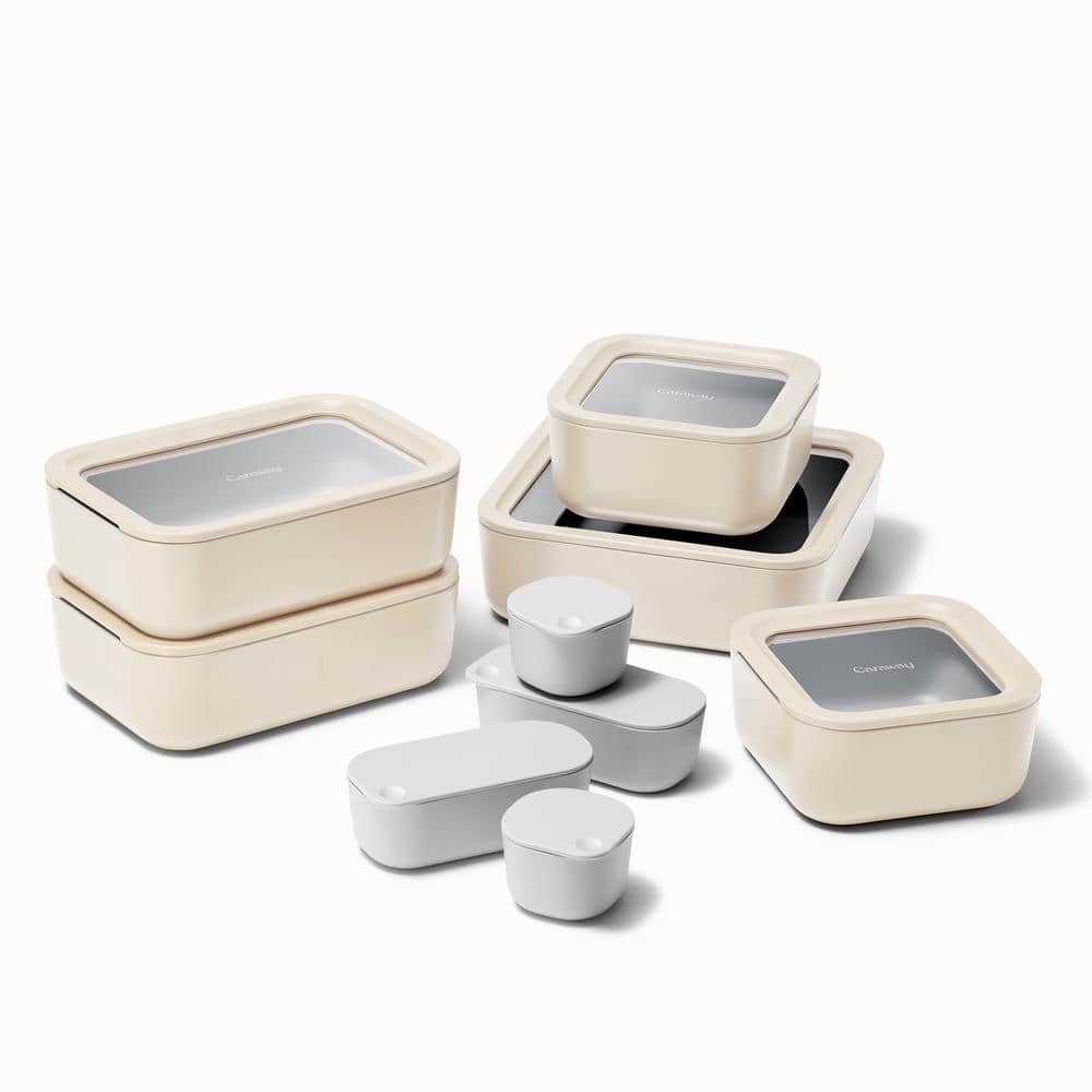 Non-Stick Ceramic-Coated Medium Glass Container, Food Storage Container, BPA-Free
