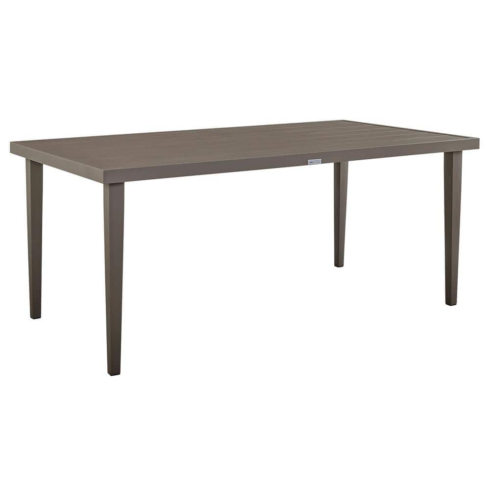 Silvana Gray Aluminum and Wicker 6-Person Outdoor Dining Set