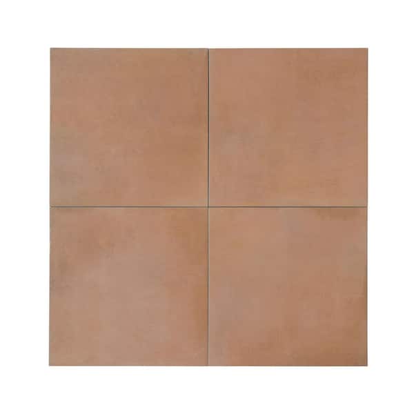 Citadel 13 in. x 13 in. Matte Rustic Terracotta Porcelain Plain Tile (10.76 sq. ft./case) 8-Pack