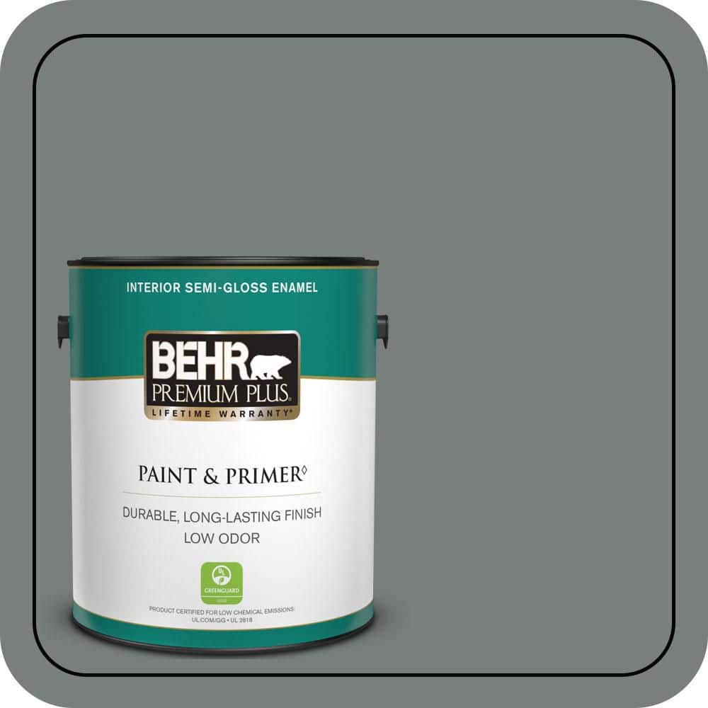 1 gal. #PPU25-18 Shutter Gray Semi-Gloss Enamel Low Odor Interior Paint & Primer price history on PriceWatchPro