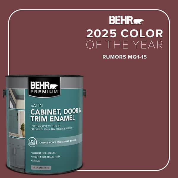 1 gal. #MQ1-15 Rumors Satin Enamel Interior/Exterior Cabinet, Door & Trim Paint