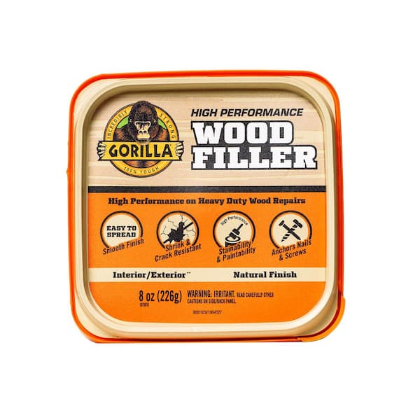 Gorilla 8 oz. Natural Wood Filler Tub 108999 - The Home Depot