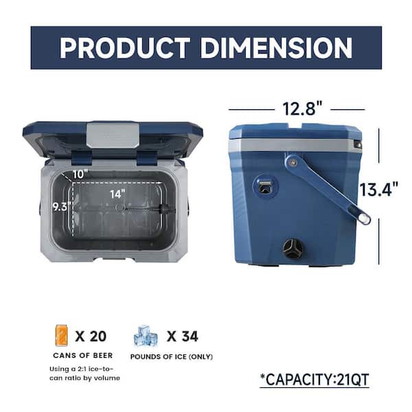 MOEPISY 20 qt. Portable Cooler 0F1MT1T8C - The Home Depot