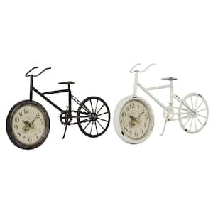 Multi Colored Metal Bike Analog Clock (Set of 2)