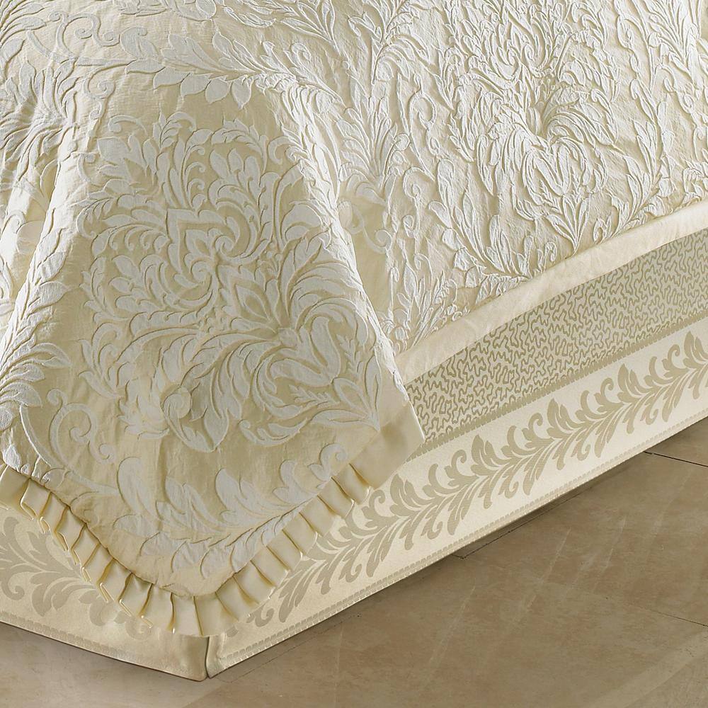 Ivory King French Provincial Comforter Set with Tucks