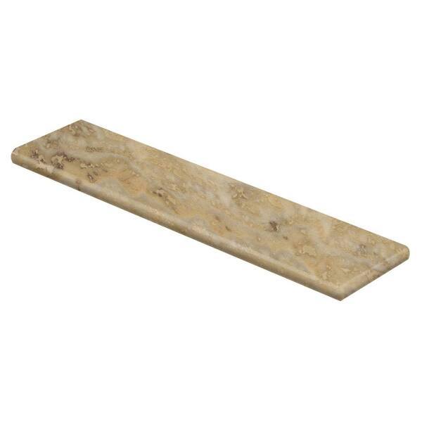 Cap A Tread Aegean Travertine Ivory 94 in. Long x 12-1/8 in. Deep x 1-11/16 in. Tall Vinyl Right Return to Cover Stairs 1 in. Thick