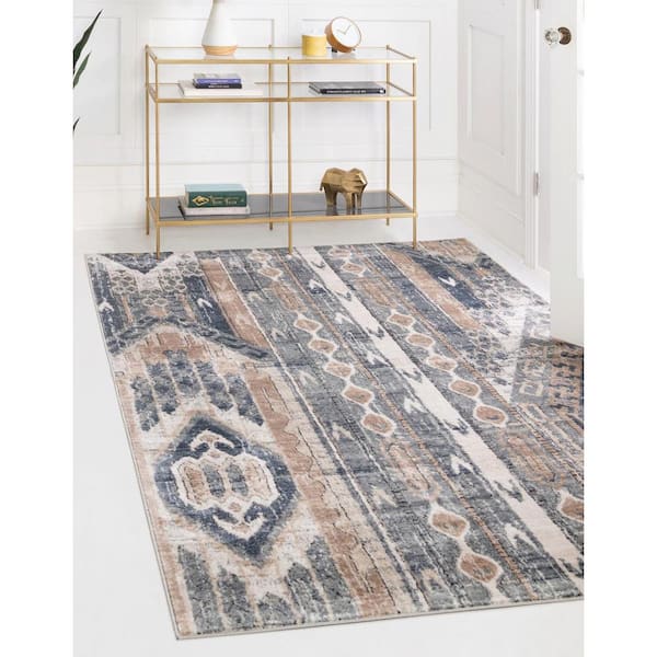 Portland Orford Navy/Tan 7 ft. x 10 ft. Area Rug