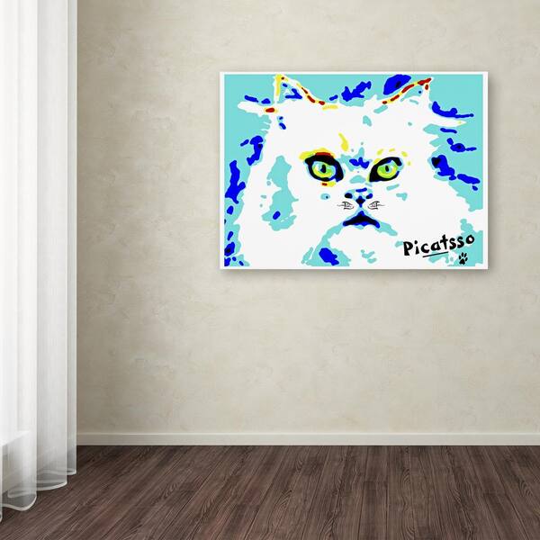Trademark Fine Art 18 in. x 24 in. "Picatsso the Meowdern Art Cat" by Lowell S.V. Devin Printed Canvas Wall Art