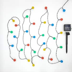 Solar Powered Crystal Ball String Lights - Multicolor