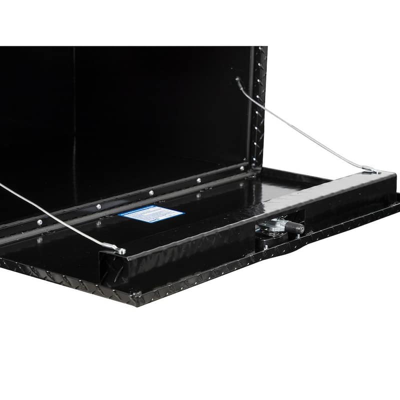 18 in. x 18 in. x 48 in. Gloss Black Diamond Tread Aluminum Underbody Truck Tool Box