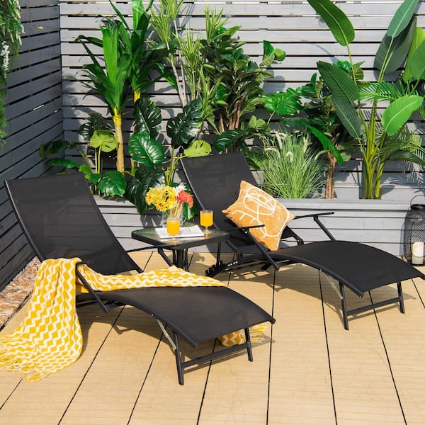 Adjustable stacking wicker outdoor patio chaise lounge sale