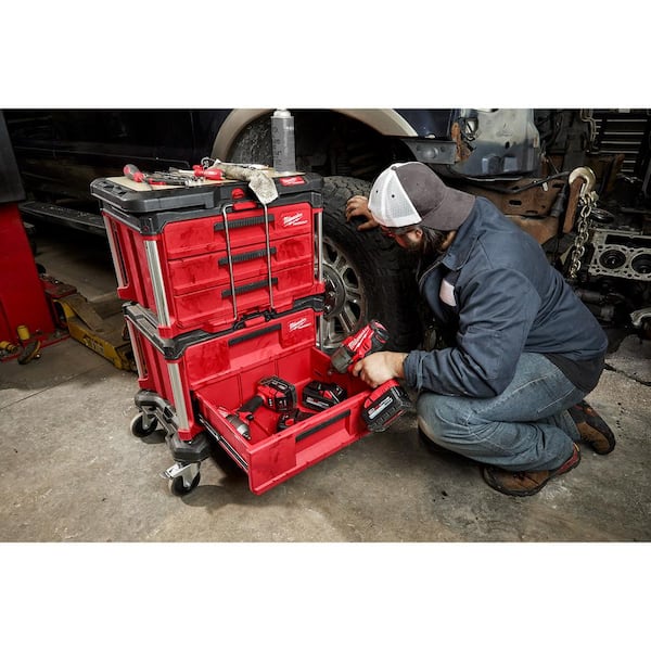 Milwaukee - PACKOUT 22 in. 2-Drawer Tool Box with Metal Reinforced Corners
