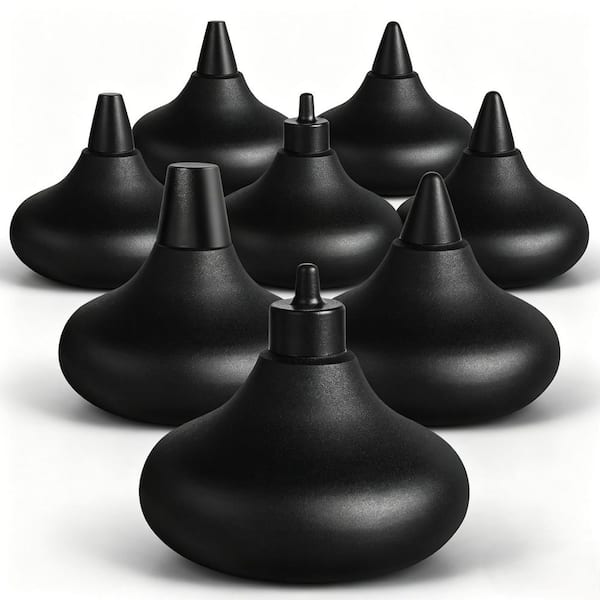 8-Pack Metal Tabletop Torches 24.5 oz. Oil Candles for Outdoor Patio Garden Decor