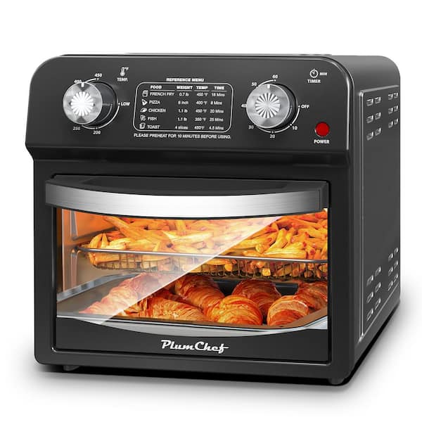 Cesicia 12.68 qt. Black Metal Air Fryer Cooking Oven with