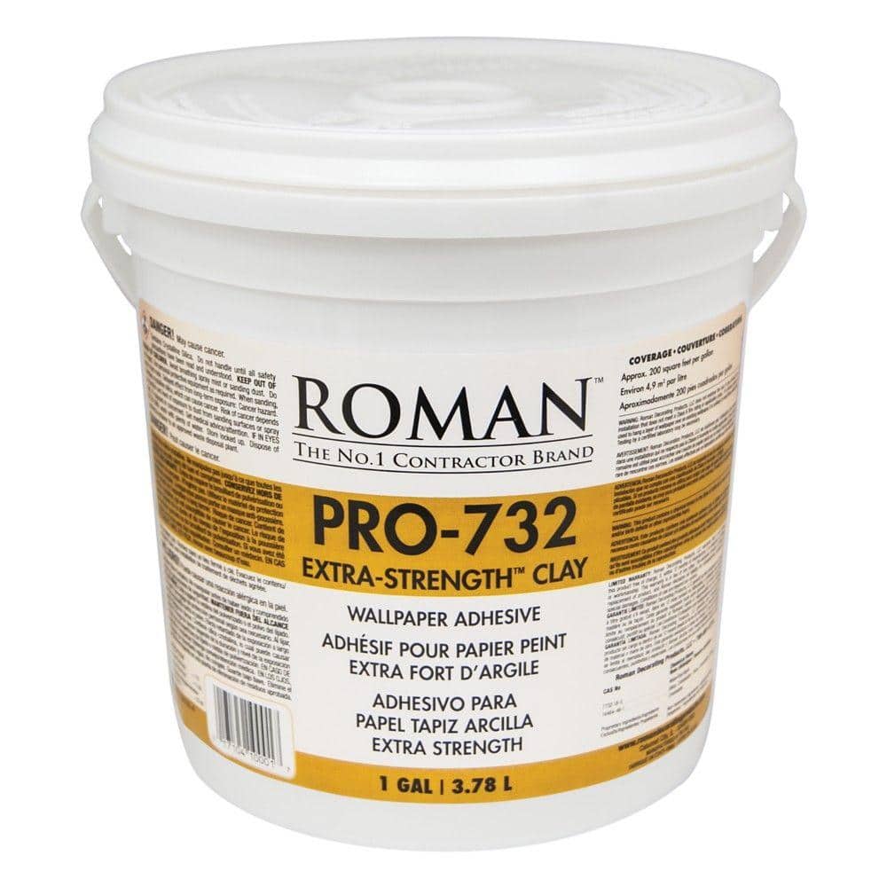 Roman Pro-732 Extra Strength Clay/Modified Starches Adhesive 1 Gal
