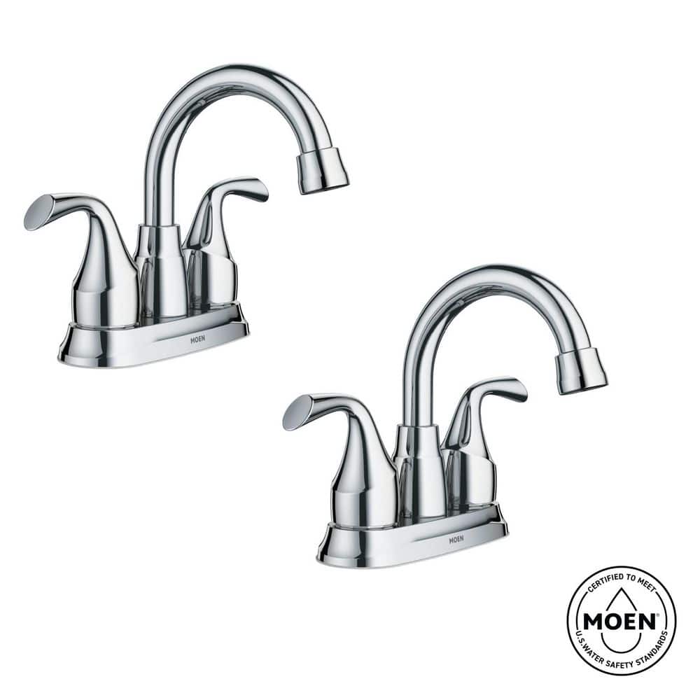 MOEN Idora 4 in. Centerset 2-Handle Bathroom Faucet in Polished