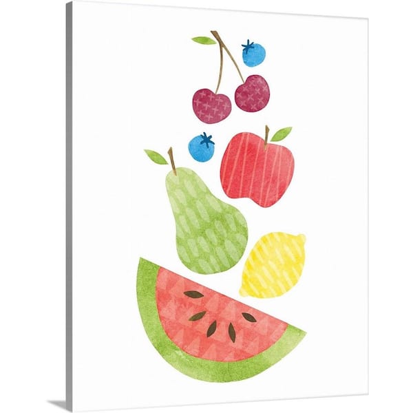 GreatBigCanvas 16 in. x 20 in. "Funky Fruit II" by Moira Hershey Canvas Wall Art