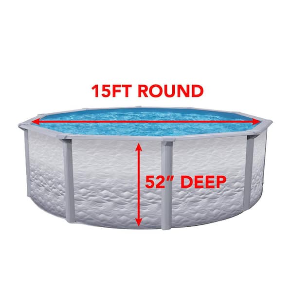 Liberty 15 ft. Round 52 in. Deep Hard Sided Above Ground Deluxe Pool Package