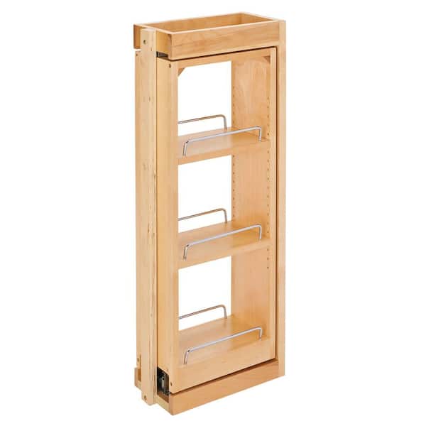 Rev-A-Shelf Natural Maple 6 in. Pull Out Wall Filler with Soft-Close, 30 in. Height