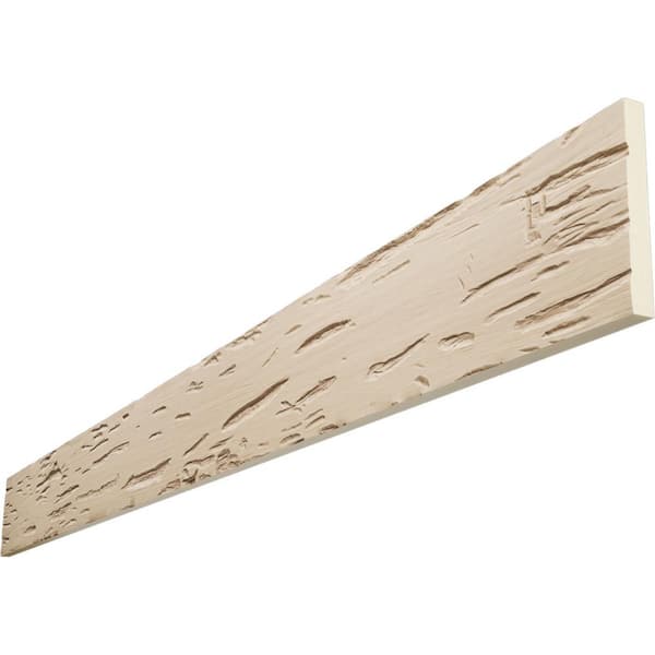 Ekena Millwork Endurathane 1 in. H x 12 in. W x 12 ft. L Pecky Cypress Rustic Taupe Faux Wood Beam Plank