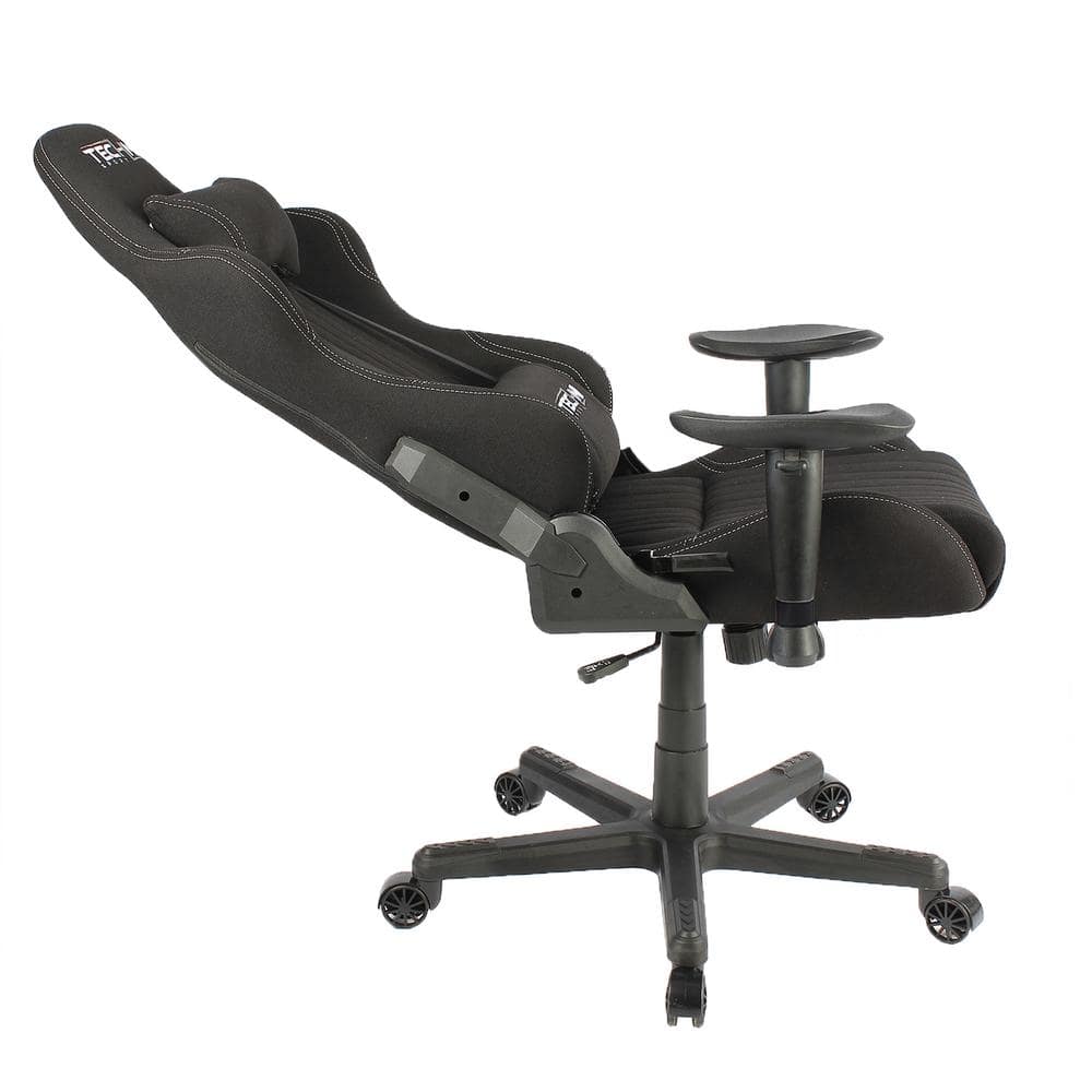 Racer High-Back Black Fabric Ergonomic Gaming Chair with Memory Foam