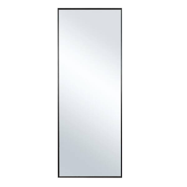 64 17 In X 21 26 In Oversize Modern Rectangle Oversized Black Metal Framed Full Length Standing Mirror Jj00371aafn The Home Depot