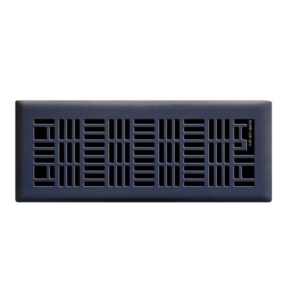 Art Nouveau 4 in. x 12 in. Steel Floor Register, Matte Black price history on PriceWatchPro
